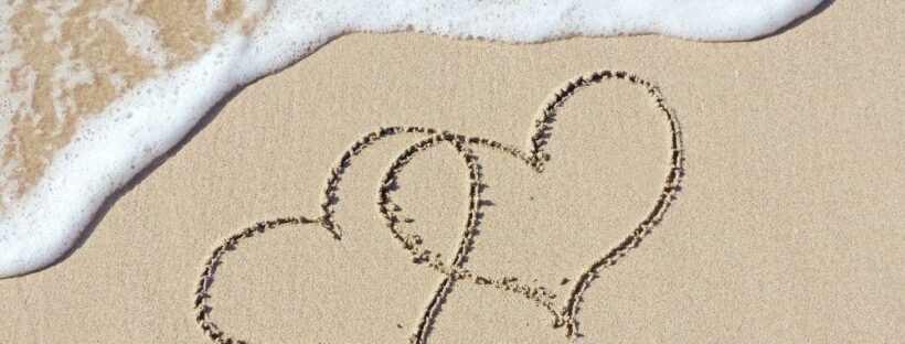 hearts in the sand