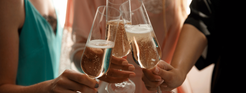 Cheers champagne toast bride